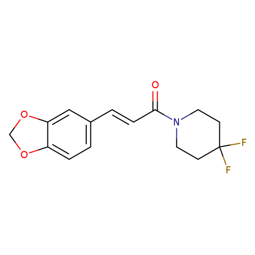 (2E)-3-(2H-1,3-benzodioxol-5-yl)-1-(4,4-difluoropiperidin-1-yl)prop-2-en-1-one