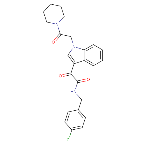 N-[(4-chlorophenyl)methyl]-2-oxo-2-{1-[2-oxo-2-(piperidin-1-yl)ethyl]-1H-indol-3-yl}acetamide