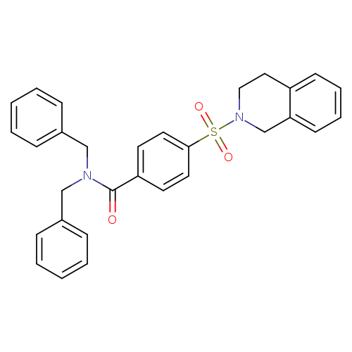 N,N-dibenzyl-4-(1,2,3,4-tetrahydroisoquinoline-2-sulfonyl)benzamide