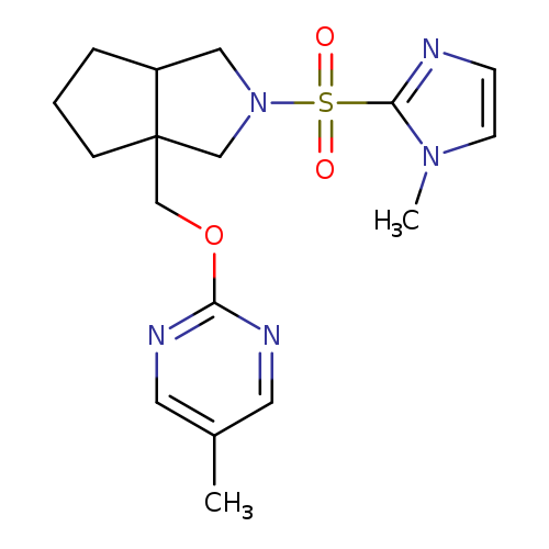 5-methyl-2-({2-[(1-methyl-1H-imidazol-2-yl)sulfonyl]-octahydrocyclopenta[c]pyrrol-3a-yl}methoxy)pyrimidine