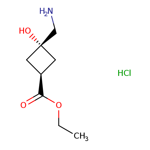 ethyl(1r,3r)-3-(aminomethyl)-3-hydroxycyclobutane-1-carboxylatehydrochloride,cis