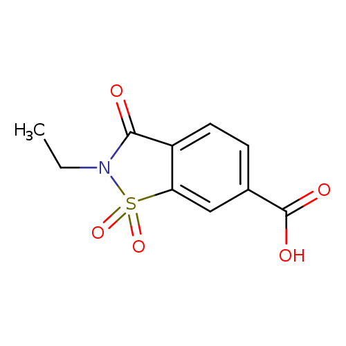 2-ethyl-1,1,3-trioxo-2,3-dihydro-1,2-benzothiazole-6-carboxylic acid