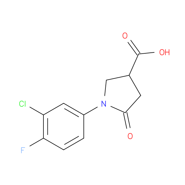 1-(3-Chloro-4-fluorophenyl)-5-oxopyrrolidine-3-carboxylic acid