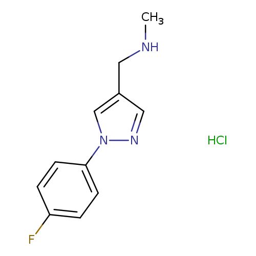 1-(1-(4-Fluorophenyl)-1H-pyrazol-4-yl)-N-methylmethanamine hydrochloride