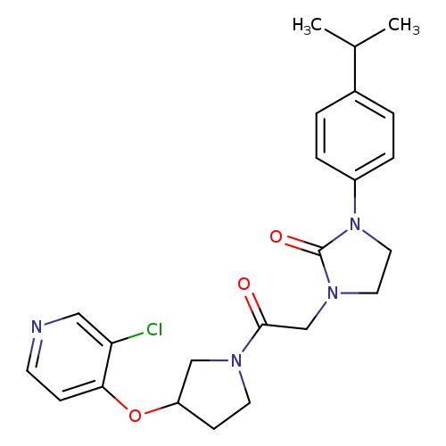 1-(2-{3-[(3-chloropyridin-4-yl)oxy]pyrrolidin-1-yl}-2-oxoethyl)-3-[4-(propan-2-yl)phenyl]imidazolidin-2-one