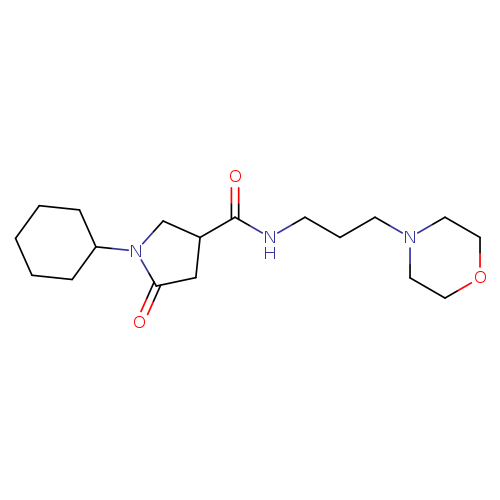 1-cyclohexyl-N-[3-(morpholin-4-yl)propyl]-5-oxopyrrolidine-3-carboxamide