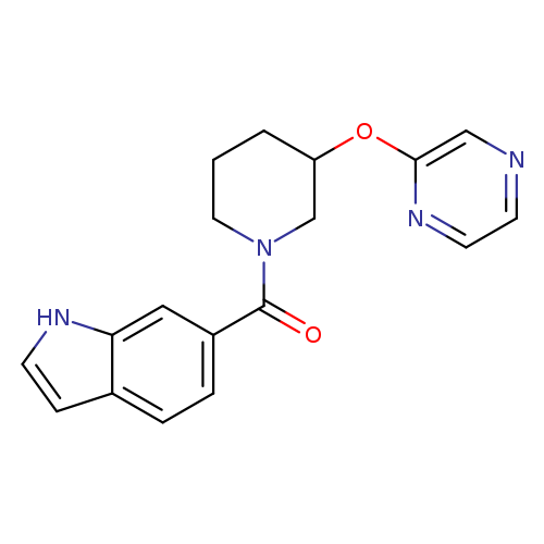 6-[3-(pyrazin-2-yloxy)piperidine-1-carbonyl]-1H-indole