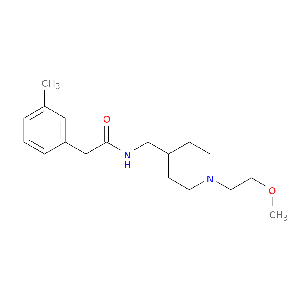 N-{[1-(2-methoxyethyl)piperidin-4-yl]methyl}-2-(3-methylphenyl)acetamide