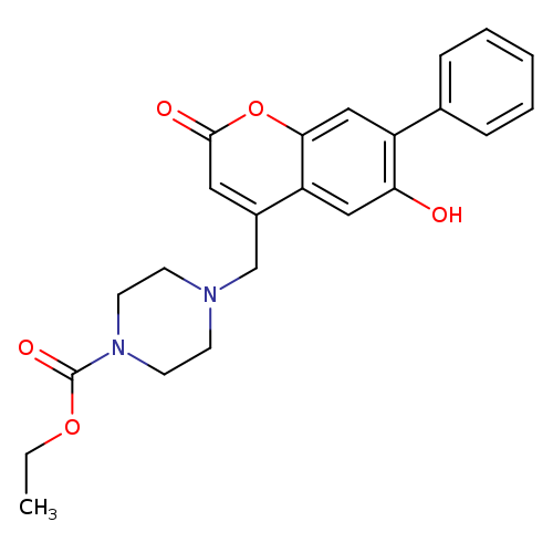 ethyl 4-[(6-hydroxy-2-oxo-7-phenyl-2H-chromen-4-yl)methyl]piperazine-1-carboxylate