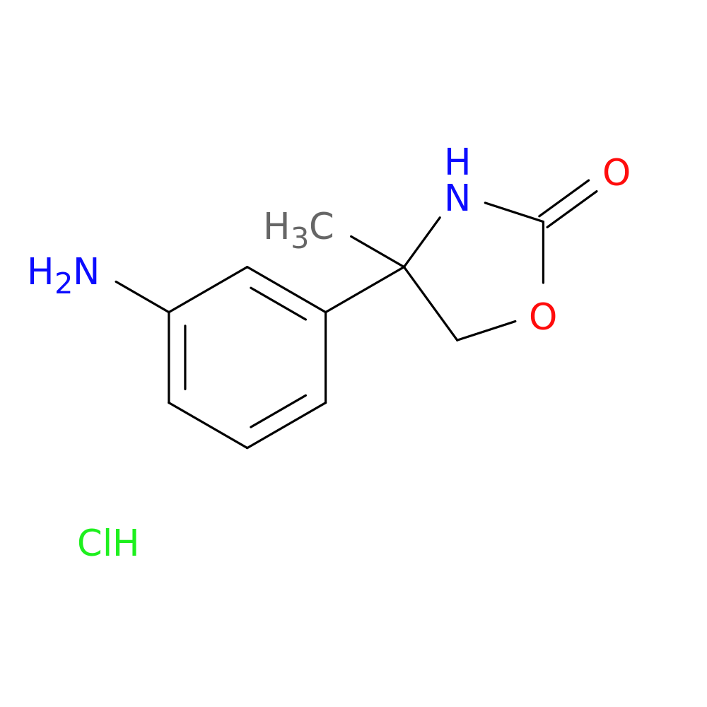 4-(3-aminophenyl)-4-methyl-1,3-oxazolidin-2-one hydrochloride