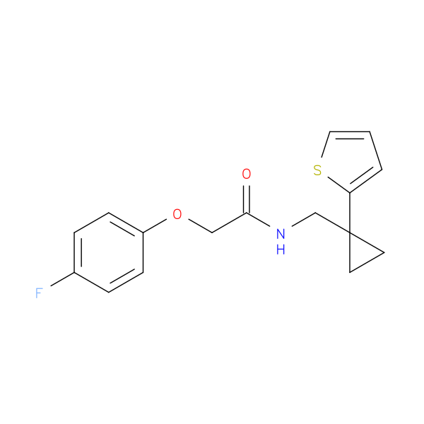 2-(4-fluorophenoxy)-N-{[1-(thiophen-2-yl)cyclopropyl]methyl}acetamide