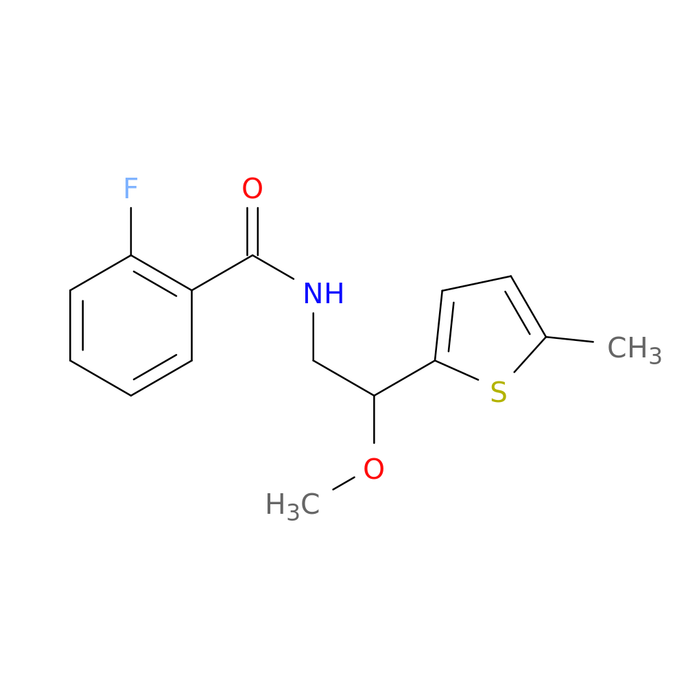2-fluoro-N-[2-methoxy-2-(5-methylthiophen-2-yl)ethyl]benzamide