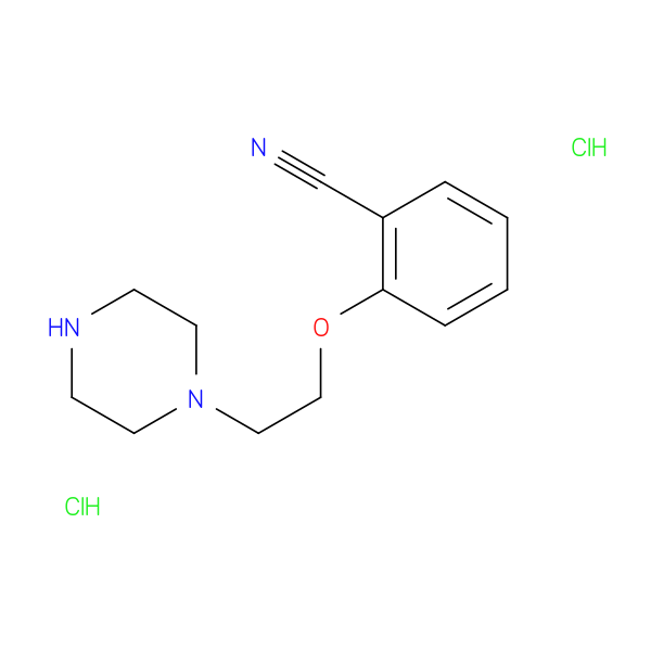 2-[2-(piperazin-1-yl)ethoxy]benzonitrile dihydrochloride