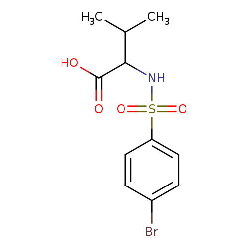 2-([(4-BROMOPHENYL)SULFONYL]AMINO)-3-METHYLBUTANOIC ACID