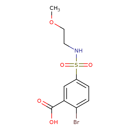 2-Bromo-5-([(2-methoxyethyl)amino]sulfonyl)benzoic acid