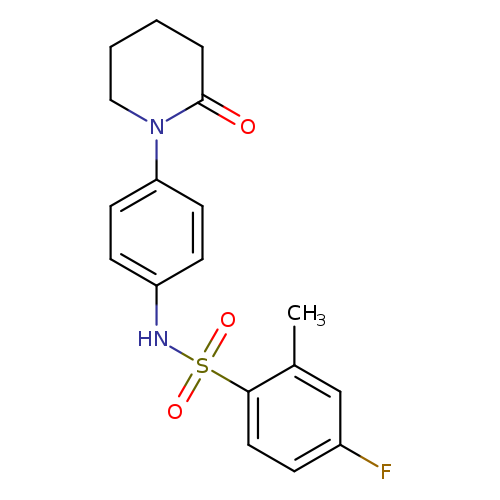 4-fluoro-2-methyl-N-[4-(2-oxopiperidin-1-yl)phenyl]benzene-1-sulfonamide
