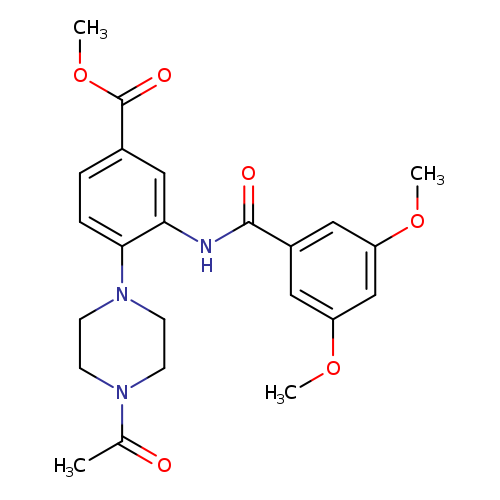 methyl 4-(4-acetyl-1-piperazinyl)-3-[(3,5-dimethoxybenzoyl)amino]benzoate