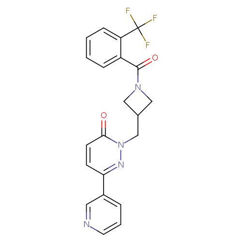 6-(pyridin-3-yl)-2-({1-[2-(trifluoromethyl)benzoyl]azetidin-3-yl}methyl)-2,3-dihydropyridazin-3-one