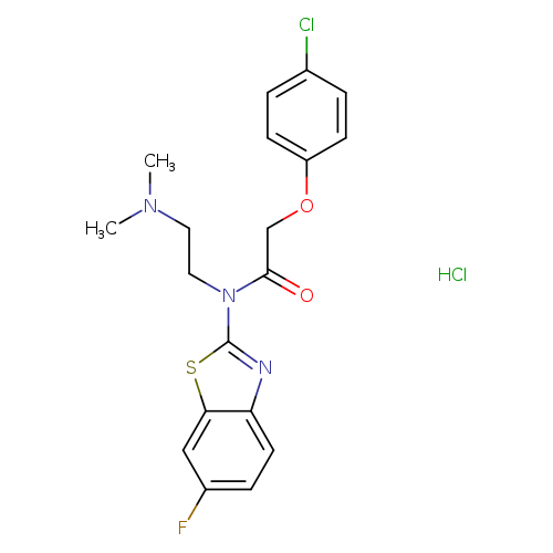 2-(4-chlorophenoxy)-N-[2-(dimethylamino)ethyl]-N-(6-fluoro-1,3-benzothiazol-2-yl)acetamide hydrochloride