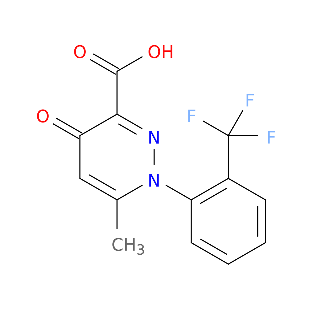 6-methyl-4-oxo-1-[2-(trifluoromethyl)phenyl]-1,4-dihydropyridazine-3-carboxylic acid