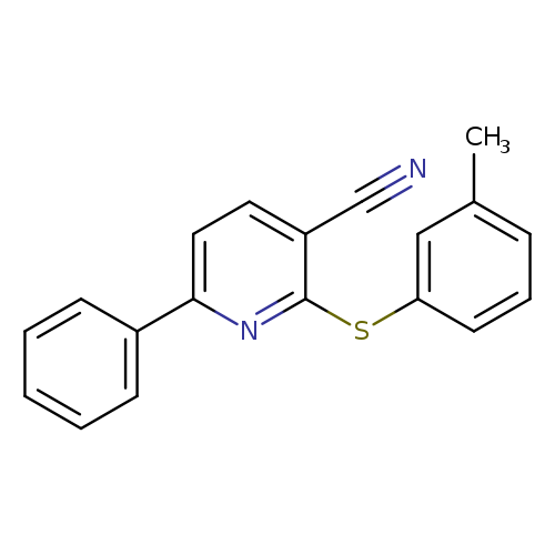 2-[(3-methylphenyl)sulfanyl]-6-phenylpyridine-3-carbonitrile