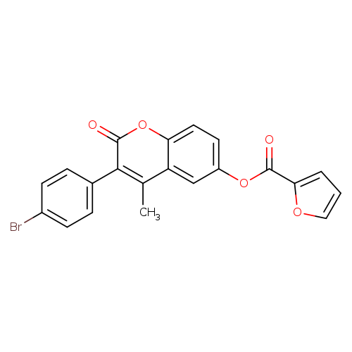 3-(4-bromophenyl)-4-methyl-2-oxo-2H-chromen-6-yl furan-2-carboxylate