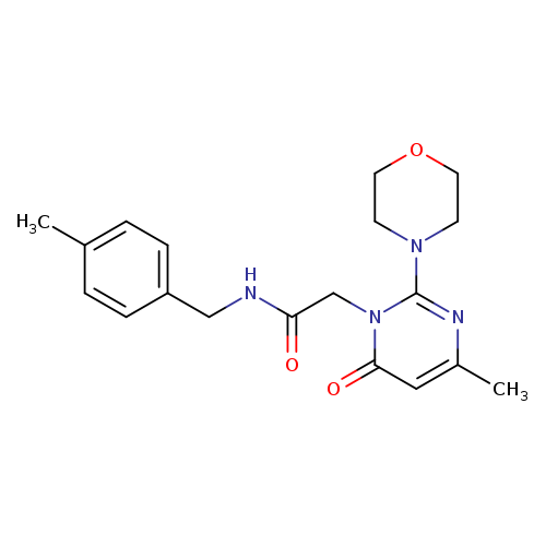 2-[4-methyl-2-(morpholin-4-yl)-6-oxo-1,6-dihydropyrimidin-1-yl]-N-[(4-methylphenyl)methyl]acetamide