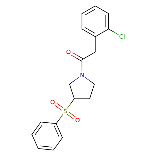1-[3-(benzenesulfonyl)pyrrolidin-1-yl]-2-(2-chlorophenyl)ethan-1-one