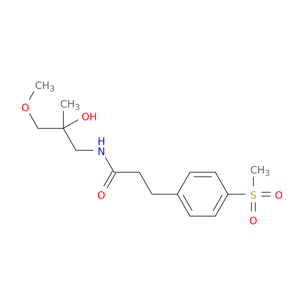 N-(2-hydroxy-3-methoxy-2-methylpropyl)-3-(4-methanesulfonylphenyl)propanamide