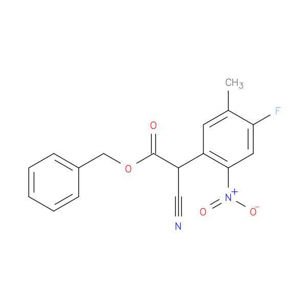 Benzyl 2-cyano-2-(4-fluoro-5-methyl-2-nitrophenyl)acetate