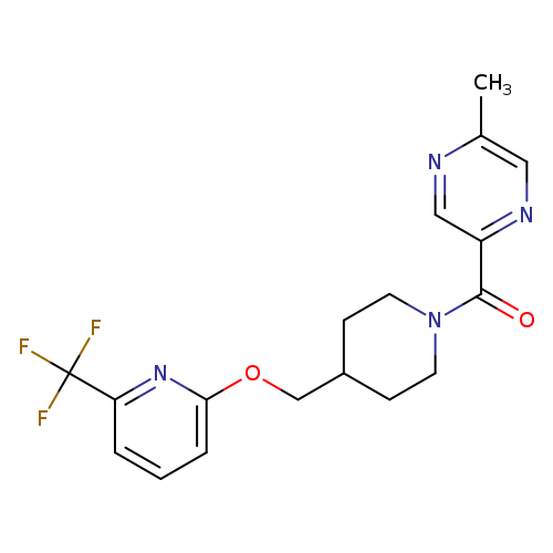 2-methyl-5-[4-({[6-(trifluoromethyl)pyridin-2-yl]oxy}methyl)piperidine-1-carbonyl]pyrazine