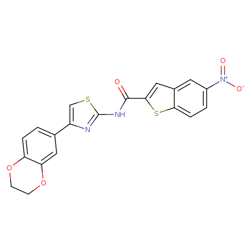 N-[4-(2,3-dihydro-1,4-benzodioxin-6-yl)-1,3-thiazol-2-yl]-5-nitro-1-benzothiophene-2-carboxamide