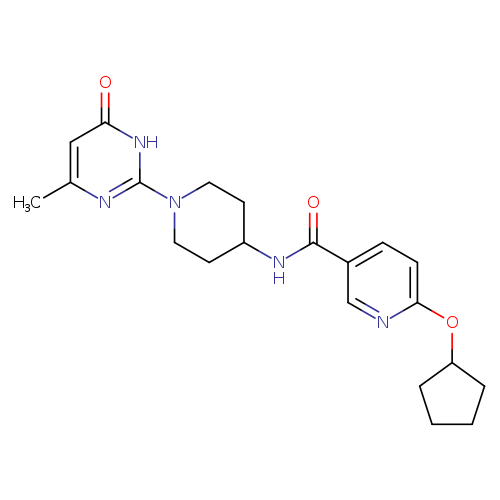 6-(cyclopentyloxy)-N-[1-(4-methyl-6-oxo-1,6-dihydropyrimidin-2-yl)piperidin-4-yl]pyridine-3-carboxamide