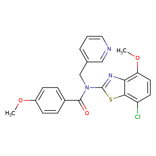 N-(7-chloro-4-methoxy-1,3-benzothiazol-2-yl)-4-methoxy-N-[(pyridin-3-yl)methyl]benzamide