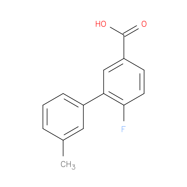 4-Fluoro-3-(3-methylphenyl)benzoic acid