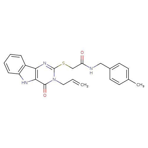 N-[(4-methylphenyl)methyl]-2-{[4-oxo-3-(prop-2-en-1-yl)-3H,4H,5H-pyrimido[5,4-b]indol-2-yl]sulfanyl}acetamide