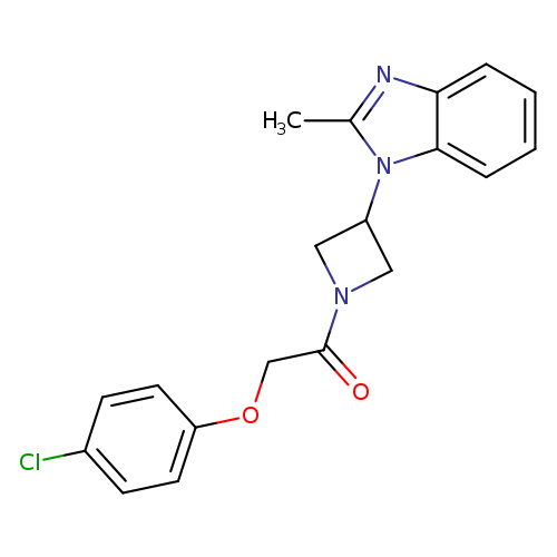 2-(4-chlorophenoxy)-1-[3-(2-methyl-1H-1,3-benzodiazol-1-yl)azetidin-1-yl]ethan-1-one
