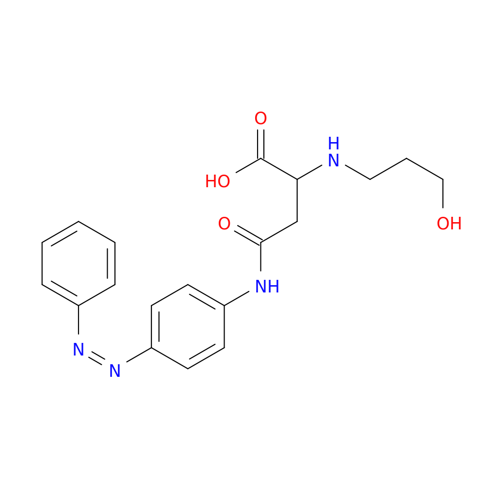 2-[(3-hydroxypropyl)amino]-3-({4-[(Z)-2-phenyldiazen-1-yl]phenyl}carbamoyl)propanoic acid