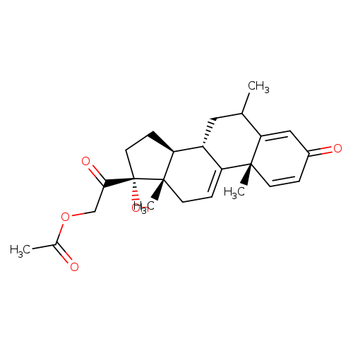 17-hydroxy-6-methyl-3,20-dioxopregna-1,4,9(11)-trien-21-yl acetate