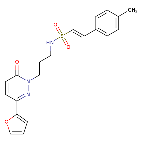 (E)-N-{3-[3-(furan-2-yl)-6-oxo-1,6-dihydropyridazin-1-yl]propyl}-2-(4-methylphenyl)ethene-1-sulfonamide