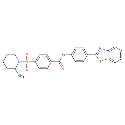 N-[4-(1,3-benzothiazol-2-yl)phenyl]-4-[(2-methylpiperidin-1-yl)sulfonyl]benzamide
