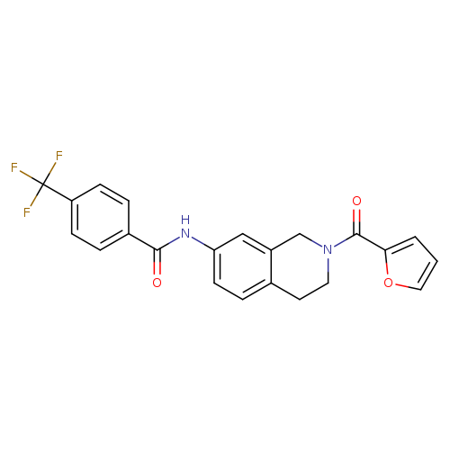 N-[2-(furan-2-carbonyl)-1,2,3,4-tetrahydroisoquinolin-7-yl]-4-(trifluoromethyl)benzamide