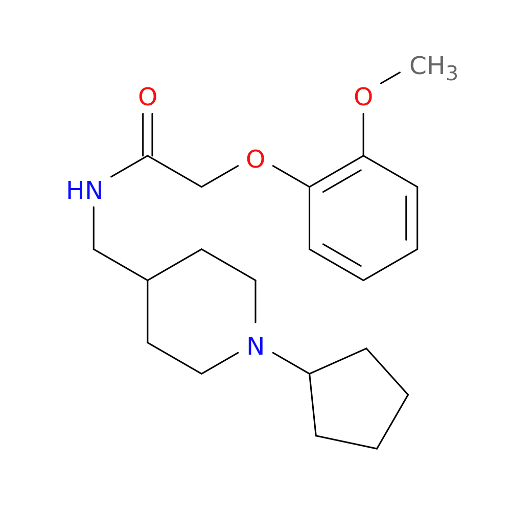 N-[(1-cyclopentylpiperidin-4-yl)methyl]-2-(2-methoxyphenoxy)acetamide