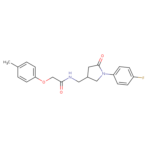 N-{[1-(4-fluorophenyl)-5-oxopyrrolidin-3-yl]methyl}-2-(4-methylphenoxy)acetamide