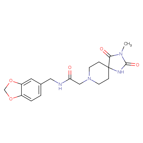 N-[(2H-1,3-benzodioxol-5-yl)methyl]-2-{3-methyl-2,4-dioxo-1,3,8-triazaspiro[4.5]decan-8-yl}acetamide