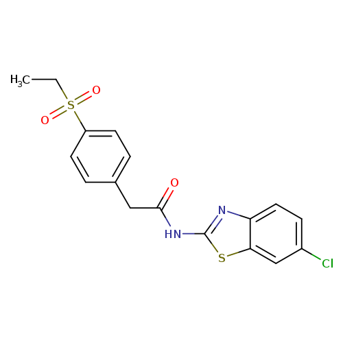 N-(6-chloro-1,3-benzothiazol-2-yl)-2-[4-(ethanesulfonyl)phenyl]acetamide