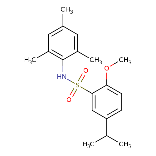 2-methoxy-5-(propan-2-yl)-N-(2,4,6-trimethylphenyl)benzene-1-sulfonamide