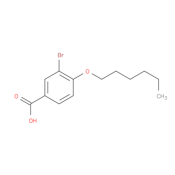 Benzoic acid, 3-bromo-4-(hexyloxy)-
