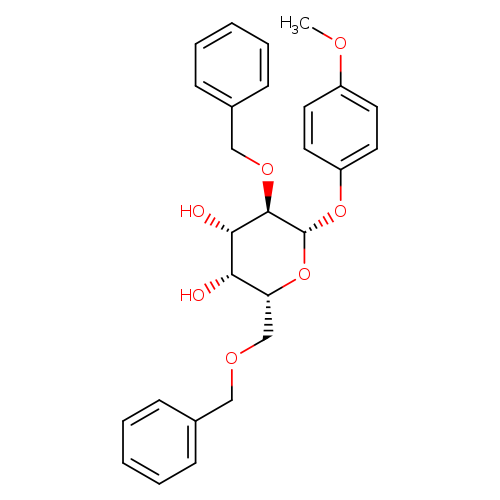 (2R,3R,4S,5R,6S)-5-(Benzyloxy)-2-((benzyloxy)methyl)-6-(4-methoxyphenoxy)tetrahydro-2H-pyran-3,4-diol