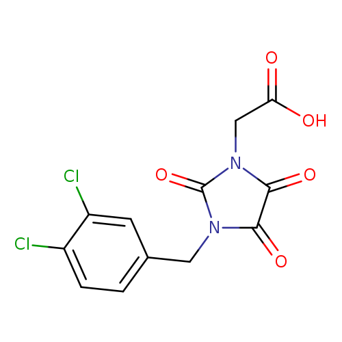 2-{3-[(3,4-dichlorophenyl)methyl]-2,4,5-trioxoimidazolidin-1-yl}acetic acid
